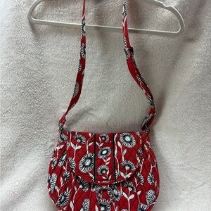 Vera Bradley Red Quilted Floral Crossbody